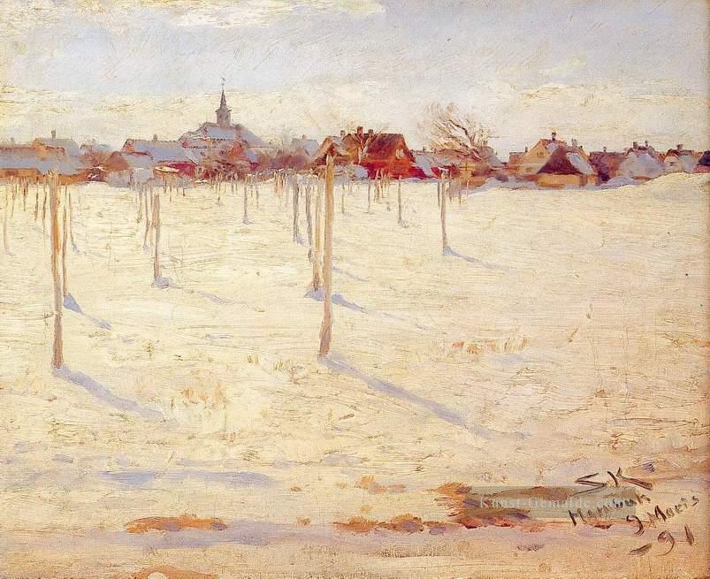 Hornbaek en invierno 1891 Peder Severin Kroyer Ölgemälde